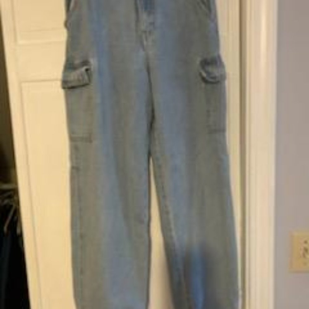 denim cargo jogger pant